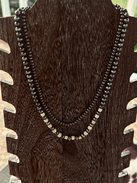 Double Strand Faux Navajo Necklace
