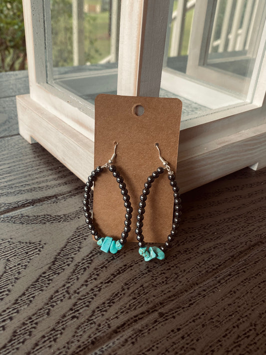 Faux Navajo & Turquoise Earrings