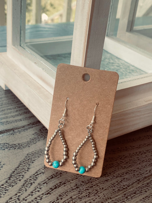 Turquoise Stone Earring Set