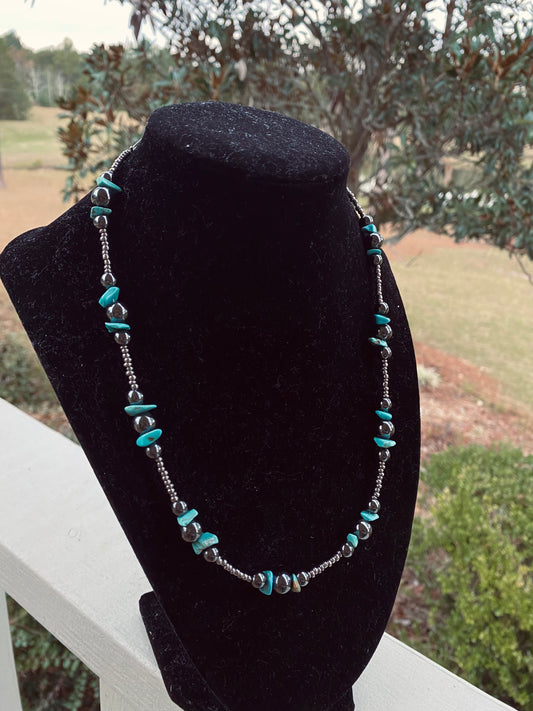Turquoise Hippie Necklace