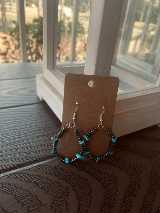 Faux Turquoise Navajo Earrings