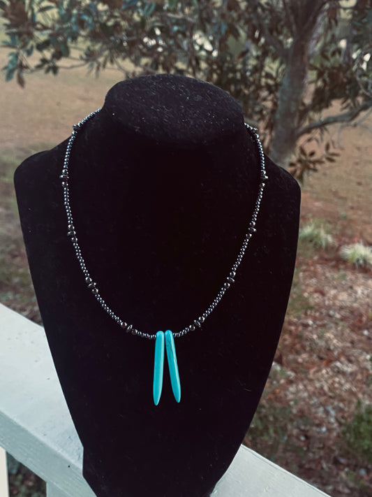 Turquoise Dagger Necklace